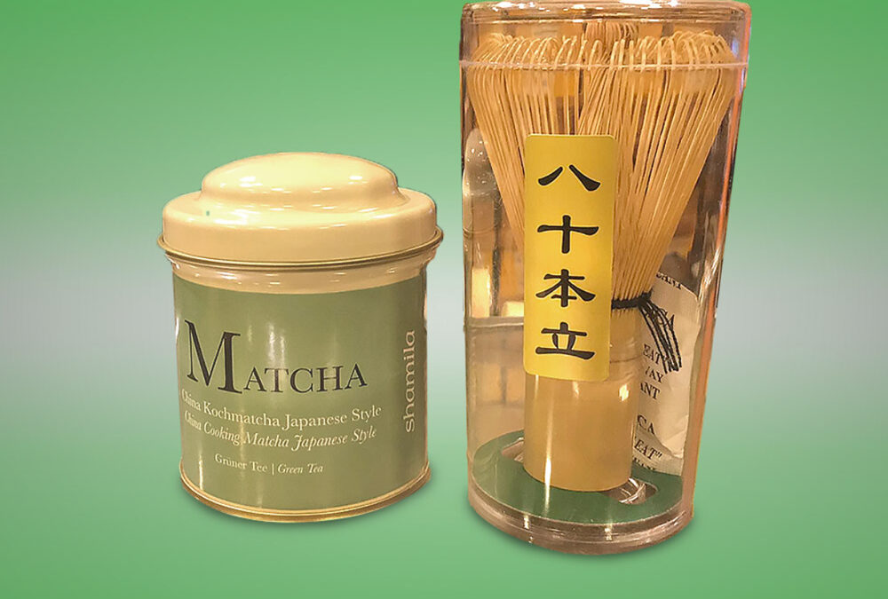 Set de té verde Matcha con batidor de bambú Chasen