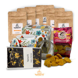 Pack degustación de con Rooibos con Extras de snacks de Jengibre y chocolate NamasTé