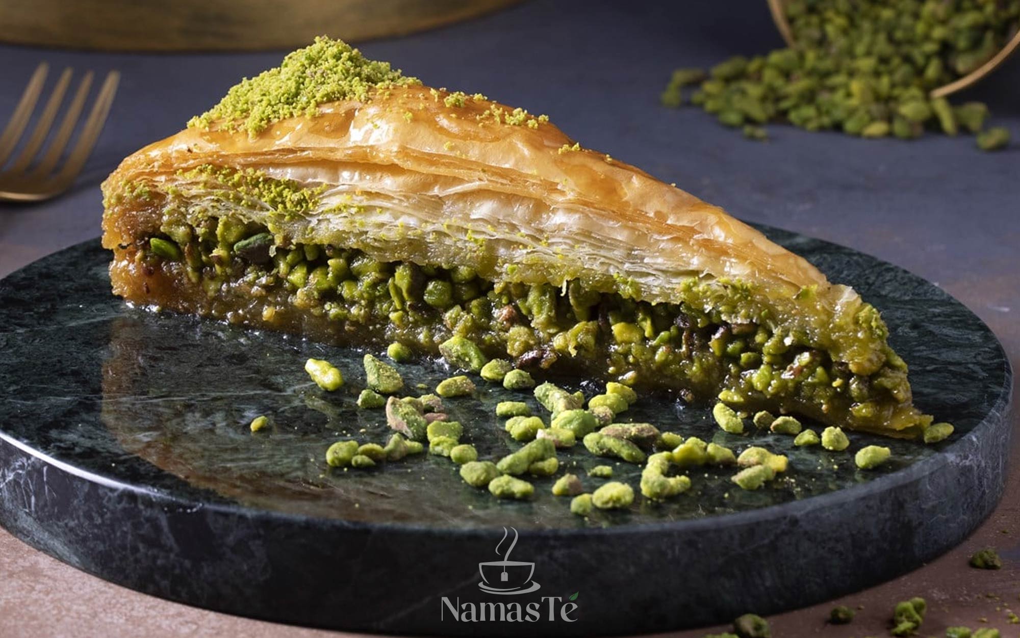 Pastel Blakava para acompañar el Té con Pistacho