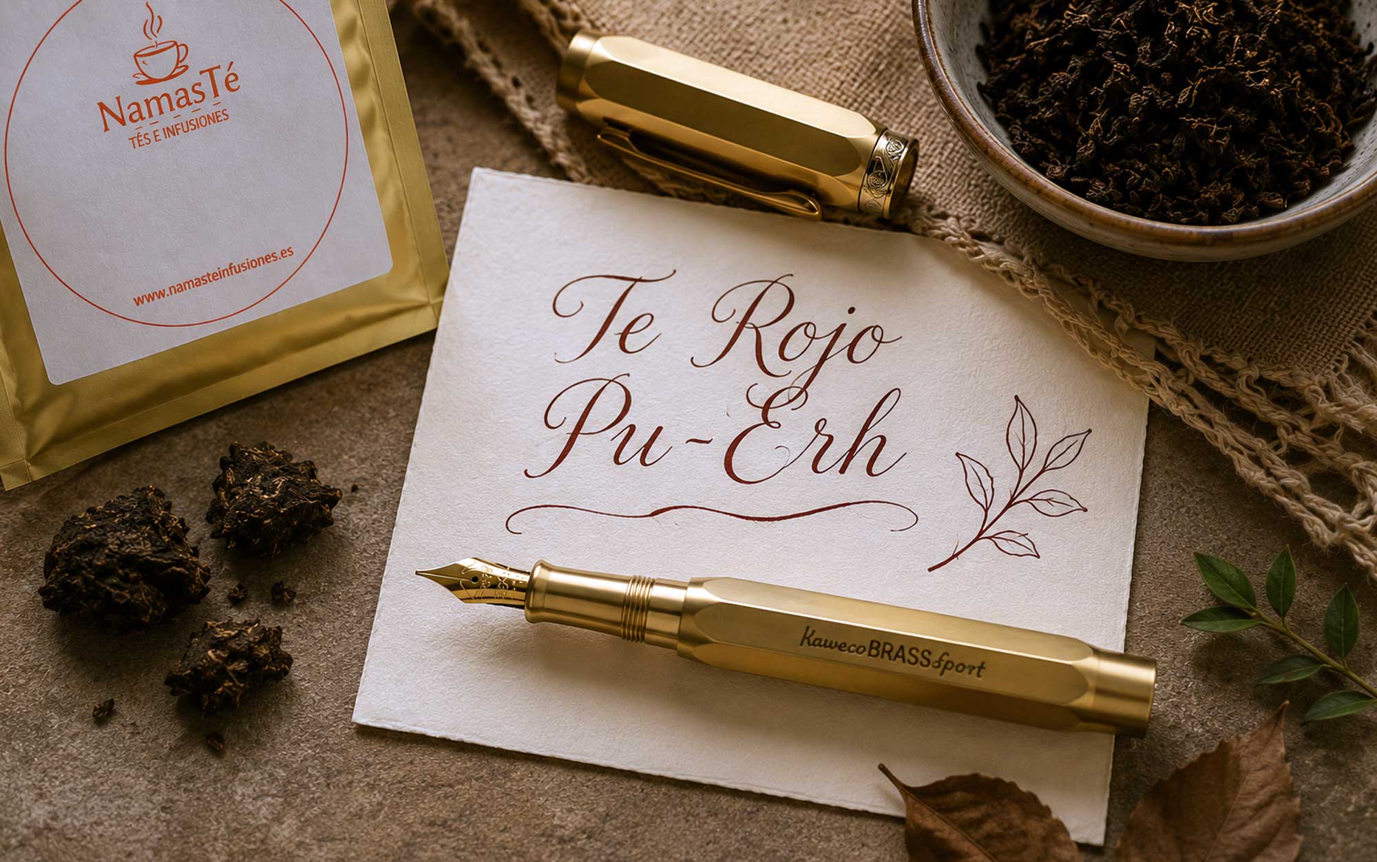 Kaweco Brass. Estilográfica NamasTé Infusiones